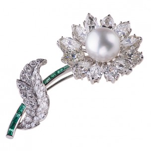 cartier diamond brooch